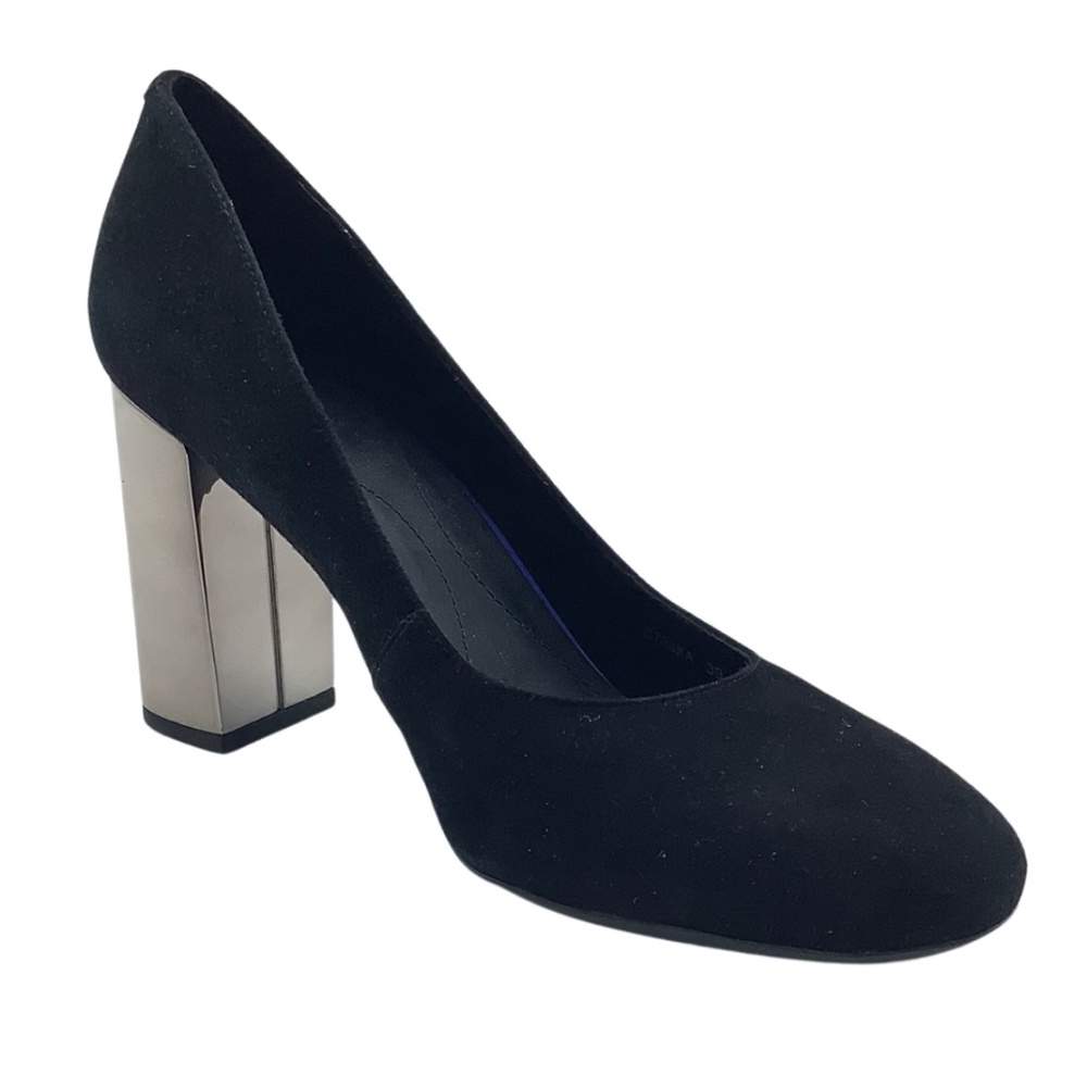 Geox Black Suede Silver mirrored Heels  Size: 8